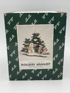 FITZ & FLOYD Holiday Hamlet World's Best Snowman Illuminated Enchanted Forest - Picture 1 of 10