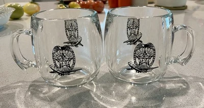 Juego de 2 tazas de café de acrílico transparente con logotipo del Departamento de Policía de Miami Dade hechas en EE. UU. Foto 1 de 4