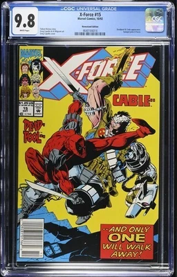 X-Force #15 1992 Marvel Comics CGC 9,8 aplicación Deadpool páginas blancas quiosco 014 Foto 1 de 2