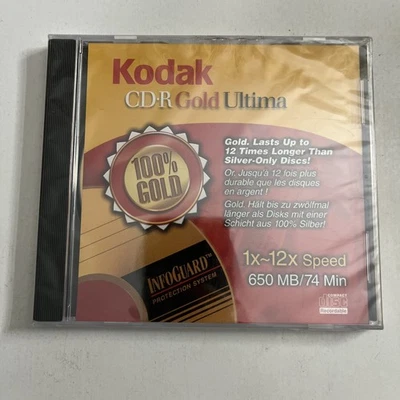 Kodak CD-R Gold Ultima 650MB Blank Media NEW Sealed - Image 1 of 2