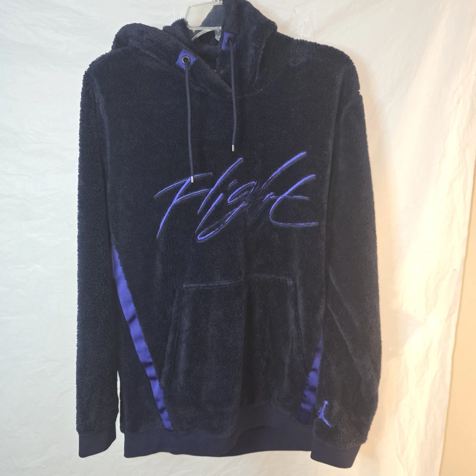 Jordan Flight Sherpa Sudadera con Capucha Polar Juvenil Pequeña S Azul Púrpura Nike Retro Foto 1 de 4