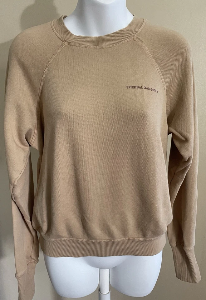 Women’s Spiritual Gangster Tan Crewneck Sweatshirt You Are Gold XS - Image 1 of 4