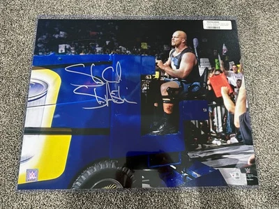 STONE COLD STEVE AUSTIN autografado ASSINADO WWE 16x20 foto fanáticos certificado de autenticidade Zamboni - Imagem 1 de 3