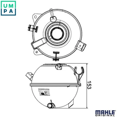 EXPANSION TANK COOLANT CRT 19 000S FOR SKODA OCTAVIA/II/Combi LAURA SUPERB  VW - Image 1 of 4