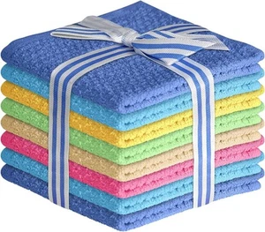 Multicolored Body Wash Cloths Washcloths Set of 8 8 Pack, Multicolor - Picture 1 of 7