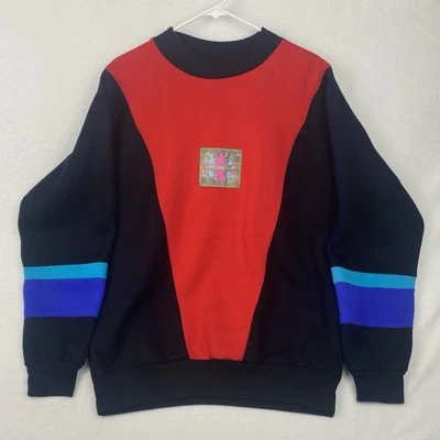 Vintage McGregor Sweater Adult Large Black Red Crewneck Pullover Sweatshirt Foto 1 de 4