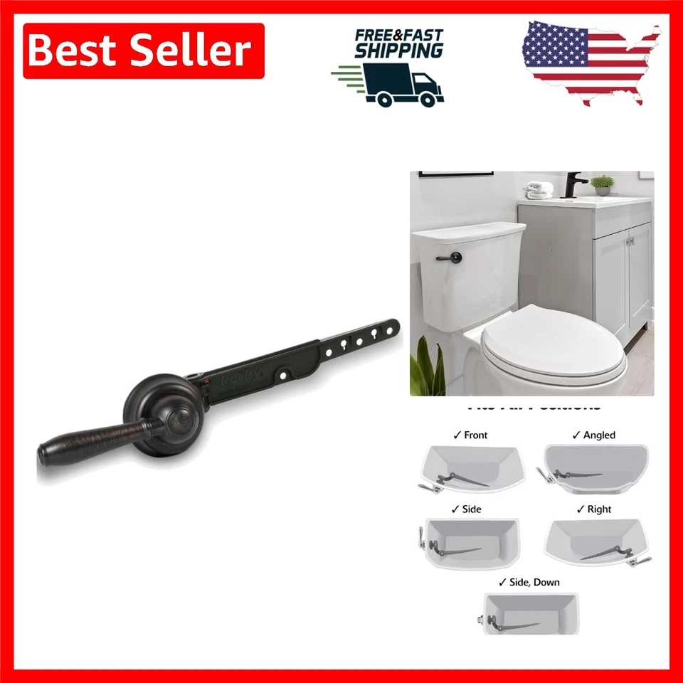 Korky 6081BP StrongArm Tank Lever Faucet Style in Oil-rubbed Bronze-universal to