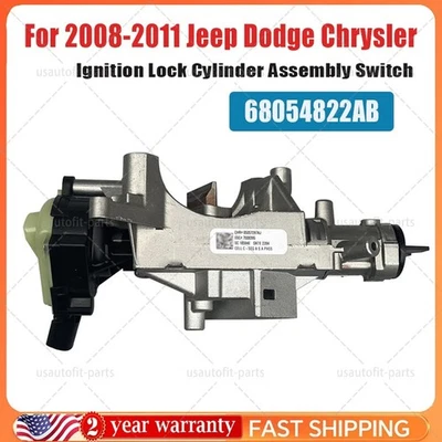 68054822AB Ignition Lock Cylinder Assembly Switch for Jeep Dodge Chrysler PT NEW Foto 1 de 4