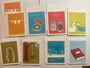 Biglietti d'auguri Positivamente Verde di Compendio Ispirazione Varietà Set di 9 - Nuovi - Foto 1 di 11