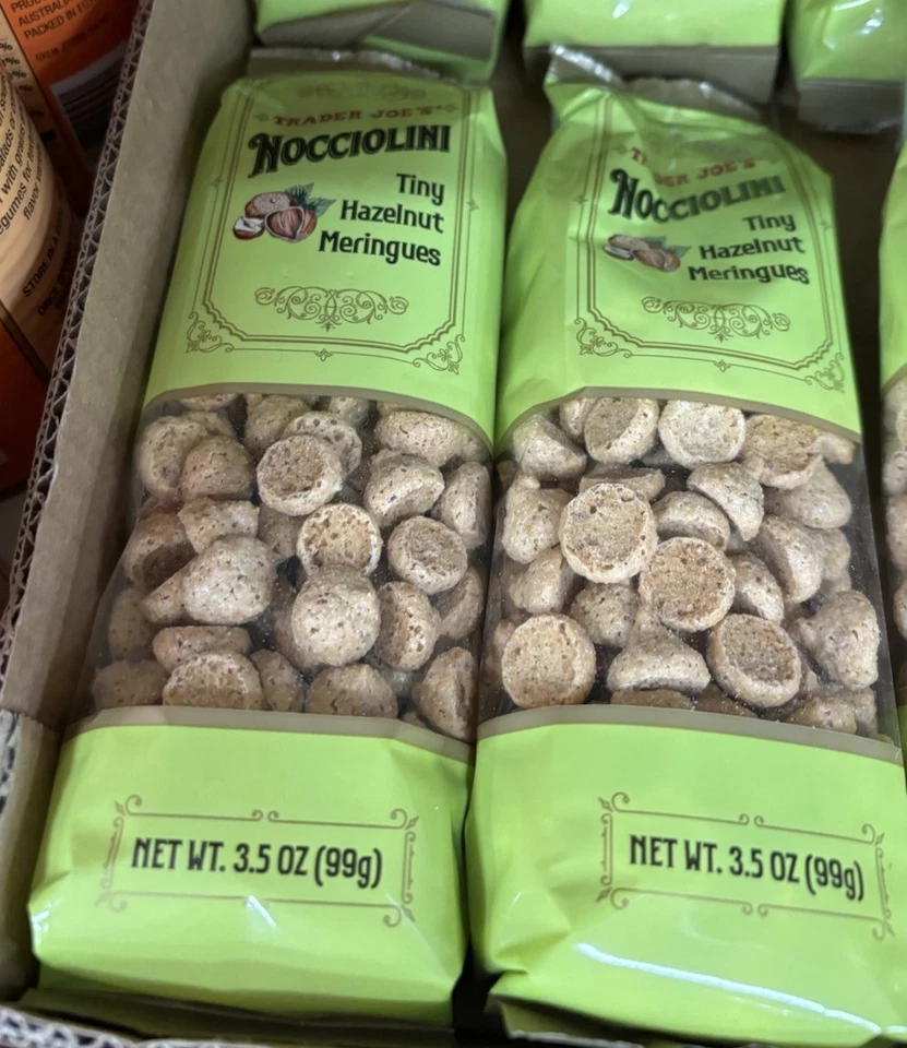 2 Packs Trader Joe's 3.5 oz. NOCCIOLINI Tiny Hazelnut Meringues - Image 1 of 1