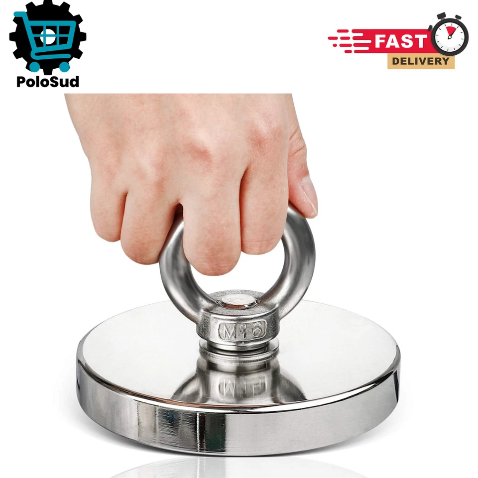 Magneti da pesca al neodimio super resistenti Magnete, calamita potente 5kg - Immagine 1 di 4