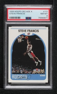 1999-00 Skybox NBA Hoops Decade Steve Francis #117 PSA 8 Rookie RC - Image 1 of 2