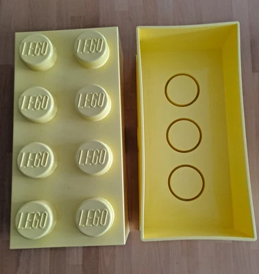 LEGO Aufbewahrungsstein 8 Noppen stapelbare Aufbewahrungsbox 12 l gelb gut - Bild 1 von 4