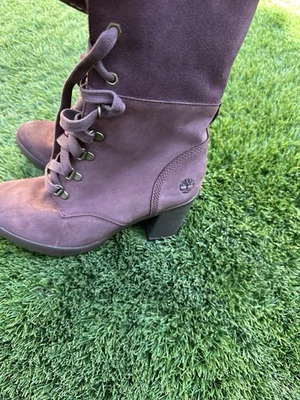 Timberland Mujeres Camdale Botas de Tacón de Cuero Plegables A22E4 Talla 7.5 EE. UU. Foto 1 de 4