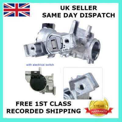 NEW FOR AUDI SEAT SKODA VW IGNITION STARTER STEERING LOCK BARREL & 6 PIN SOCKET - Image 1 of 4