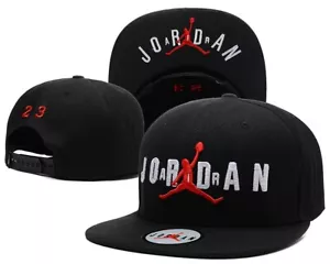 Jordan Jump Men's Casual Baseball Cap Adjustable Flat Brim Trucker Hat Black - Picture 1 of 1