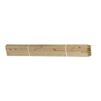 10 x 1.8m 6ft x 32mm Square & Pointed Wood Tree Stakes Posts - Image 1 of 4
