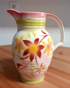 Switzerland Flower Vase Keg Handle Vintage 1800s Ceramic Decorative Floral Swiss - Picture 1 of 11