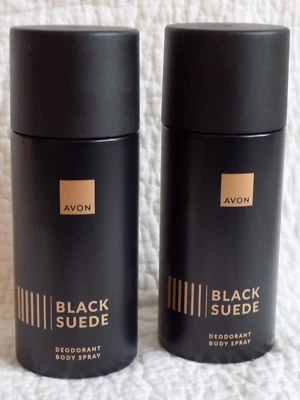 AVON 2 x BLACK SUEDE DEODORANT BODY SPRAYS ~ 150ml each *BRAND NEW*