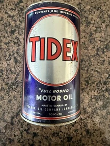 VINTAGE TIDEX OIL 20W OIL CAN - Picture 1 of 5