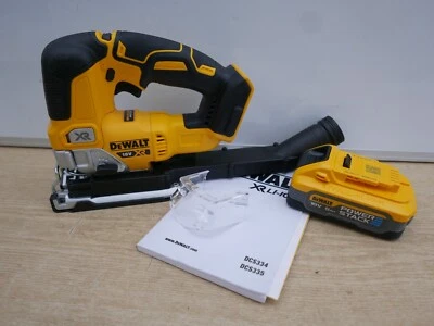 DeWalt DCS334 18V Brushless Jigsaw Bare Unit + DCBP518 5 ah powerstack Battery - Image 1 of 4