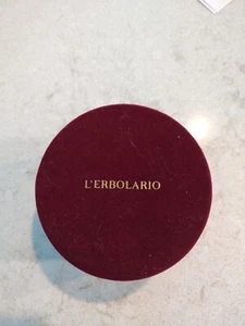 L'Erbolario Burgundy Velvet Box Only Perfume box 4.25" diameter slide on lid - Picture 1 of 5