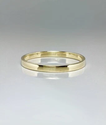 14k 10k 1.5mm Solid Gold Ring, Minimalist Rings, Simple Plain Wedding Band Gold - Image 1 of 4