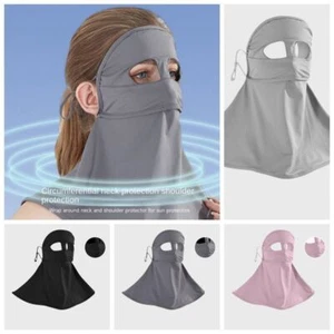 Máscara de protección solar transpirable anti-UV máscara facial de equitación velo facial de moda - Imagen 1 de 16