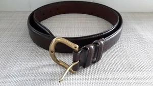 Cinturón informal de cuero genuino marrón Dockers para hombre talla 36/90 usado - Imagen 1 de 7