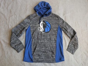 Fanatics Dallas Mavericks Hoodie Men Medium Gray Blue Pullover Drawstring - Picture 1 of 10