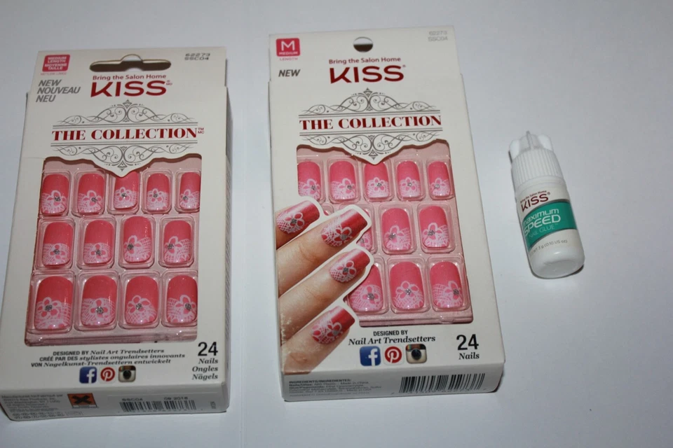 Kiss The Collection Medium Length Nails Fascination 24 Count