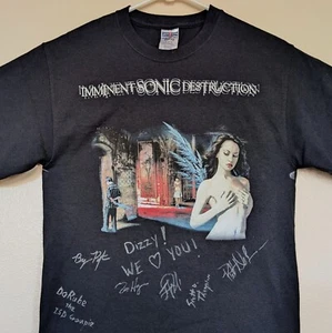 Camiseta Imminent Sonic Destruction firmada por banda temas recurrentes autografiada - Imagen 1 de 8