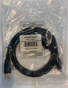 Monoprice-5448 USB 2.0 Cable 6 ft. Length /Black - Picture 1 of 5