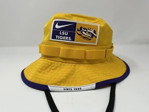 Nike Mens's LSU Tigers Gold Dri-Fit Apex Boonie Bucket Hat Size M - Picture 1 of 6