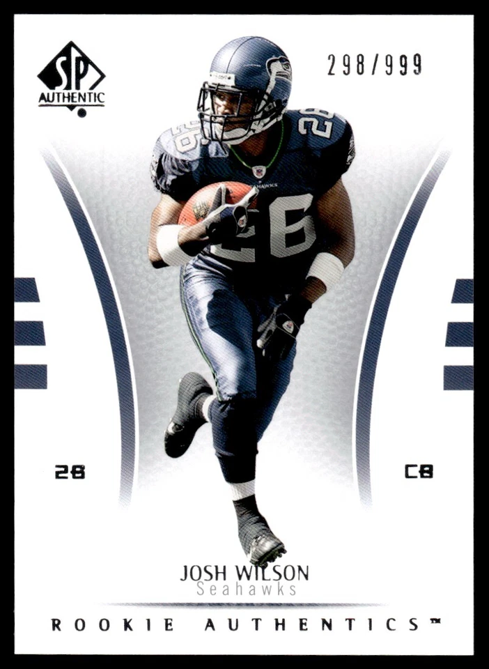 2007 SP Authentic Josh Wilson Rookie 298/999 Seattle Seahawks #176 R60 - Image 1 of 2