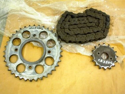 Honda CB350G 1973 piñones de cadena CB350 Super Sport Foto 1 de 4