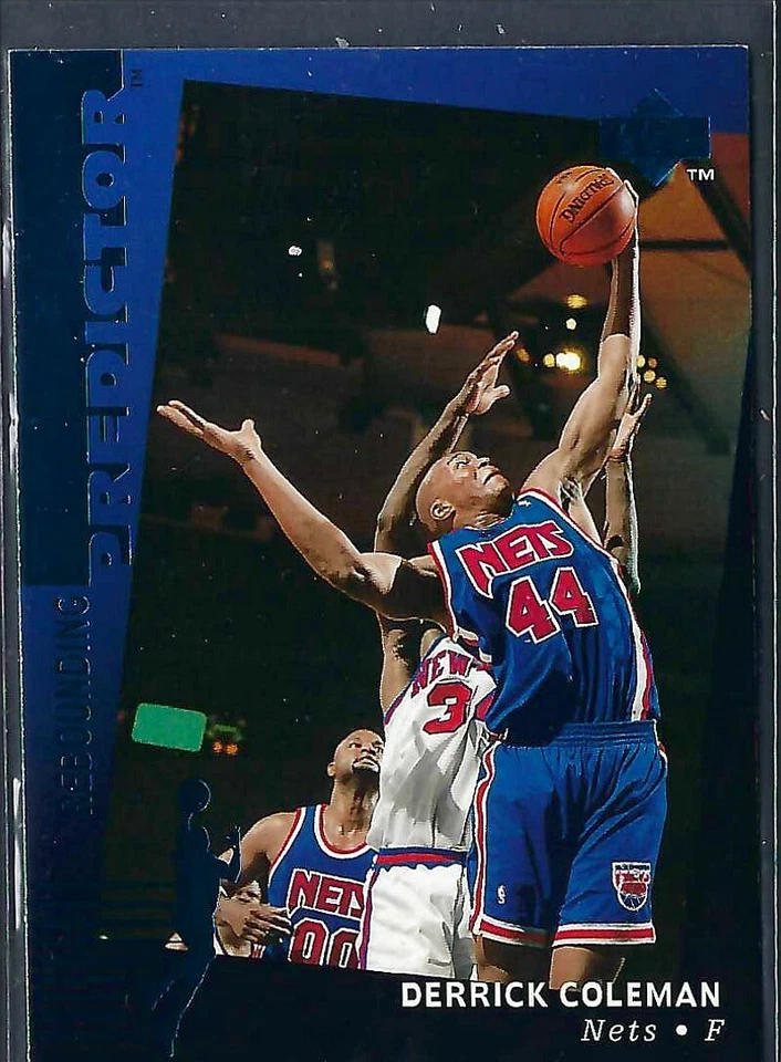 1994-95 Upper Deck Rebounding Predictor Redemption R29 Derrick Coleman - Nets - Image 1 of 2