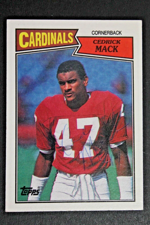 Cedrick Mack St Louis Cardinals Signed 1987 Topps #338 Autographed Football Card - Image 1 of 3