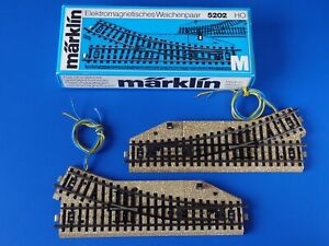 MARKLIN H0 - 5202 - Pair of Straight Switches - M Track / BOX / EXC
