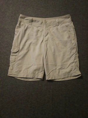 Pantalones Cortos Columbia Cargo Para Mujer 6 Beige tiro bajo Rip Stop Peso Largo Senderismo Aire Libre Foto 1 de 4