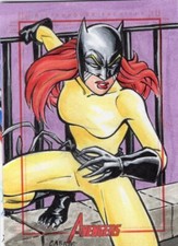 Marvel Greatest Heroes Color Sketch Card by Chris Bradberry - Hellcat