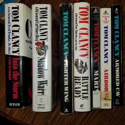 7 Tom Clancy Non-Fiction Books -3 tradepaperbacks & 4 hardcovers - Imagem 1 de 4