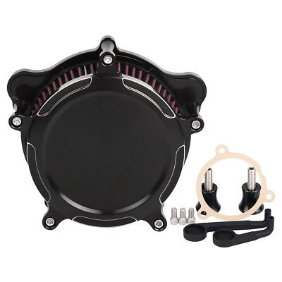 Black Air Cleaner Red Intake Filter Kit For Harley Touring Street Road Glide CVO Foto 1 de 4