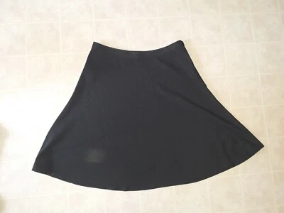 Falda Chaps Ralph Lauren Talla 12 Negra Blanca Rayas Línea A Tulipán Retro Foto 1 de 3