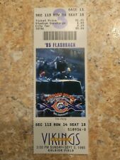 1995 Unused Chicago Bears Vs Minnesota Vikings Ticket