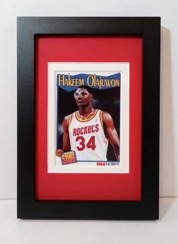 Hakeem Olajuwon Houston Rockets Display Custom Framed NBA Basketball Card Plaque Cover