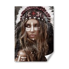 A4 - American Indian Hunter Mädchen Poster 21X29,7cm280gsm #12569