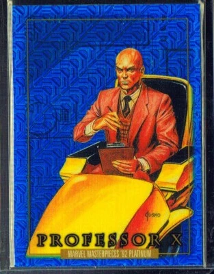 2024 Marvel Masterpieces '92 Platinum #66 Professor X Blue Traxx - Image 1 of 2