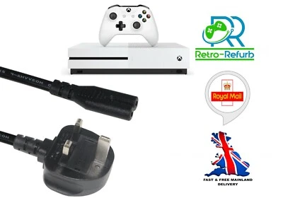RETRO-REFURB Brand New Replacement Power Cable Lead For Xbox One S Console - UK