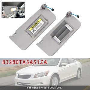 Pair Of Gray Sun Visor 83280TA5A51ZA For Honda Accord 2008-2017 - Picture 1 of 13